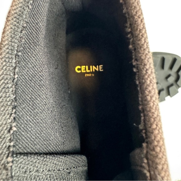 Celine Patapan 20 Canvas Lace-Up Ankle Boots in black size 37 - Picture 7 of 9